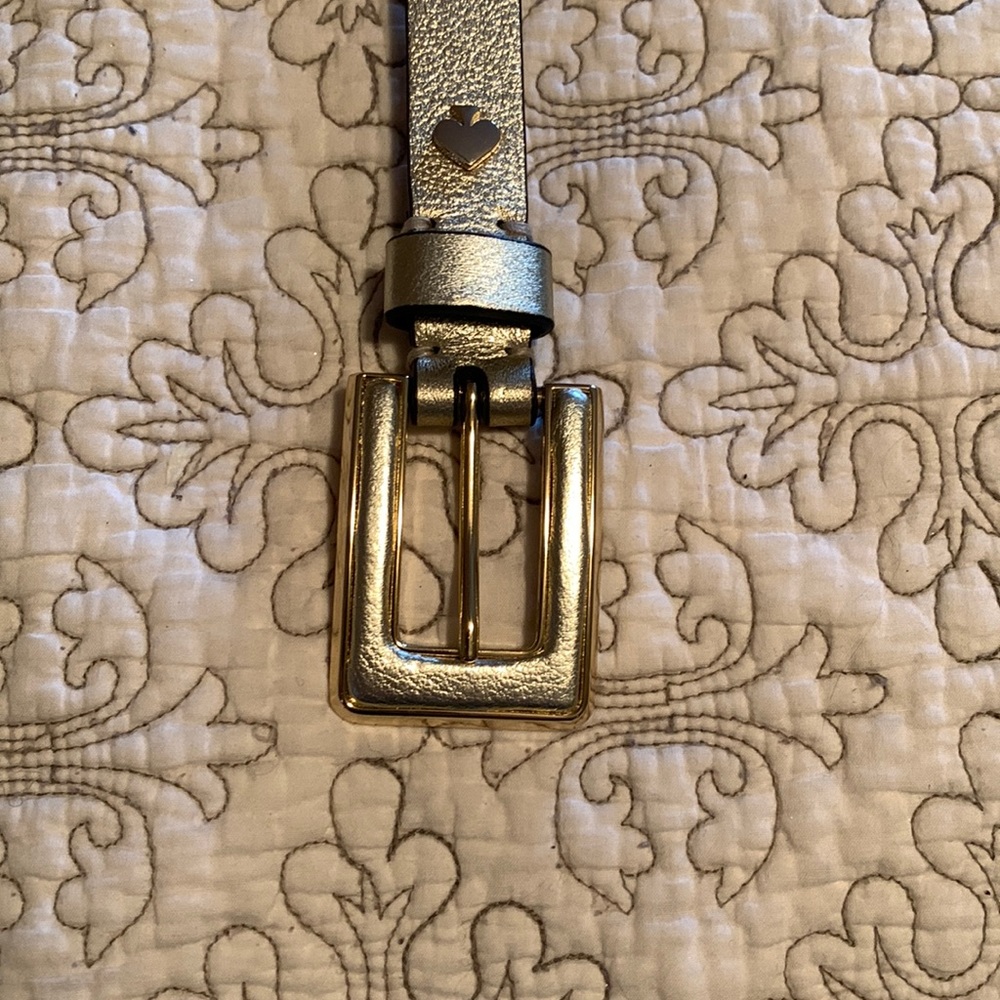 Kate Spade gold leather belt. Size L
